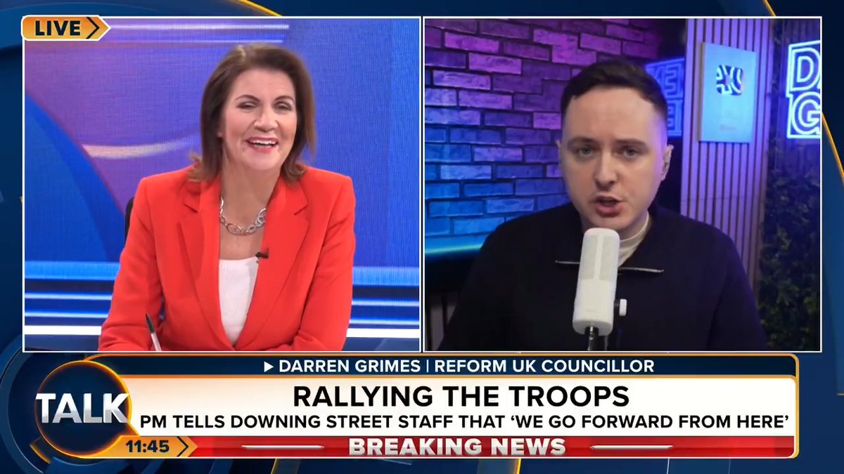 🚨Keir Starmer has told staff at No.10 they must prove that politics can be a "force for good" and they will go forward "with confidence". Reform UK's Darren Grimes: "It's just total nonsense." Julia Hartley-Brewer | Darren Grimes