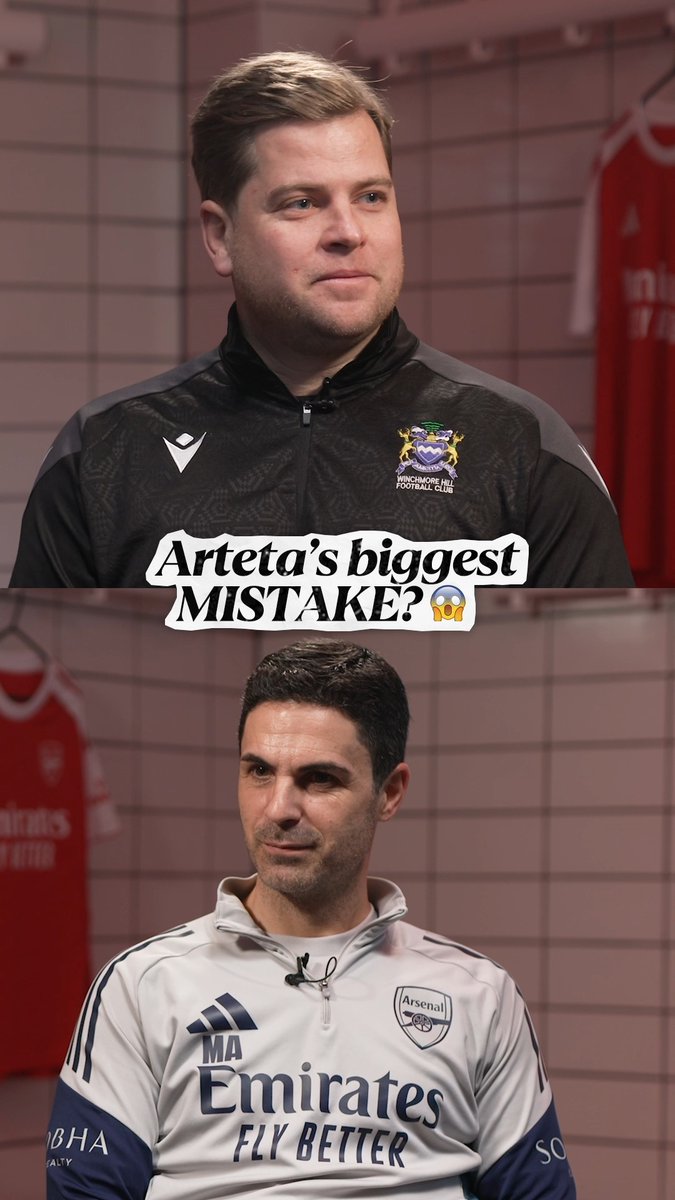 Mikel Arteta tries to pinpoint his biggest mistake leading Arsenal in our latest 'Connected' episode, where he talks to Alex Lodge, an amateur manager for a North London side 🧠