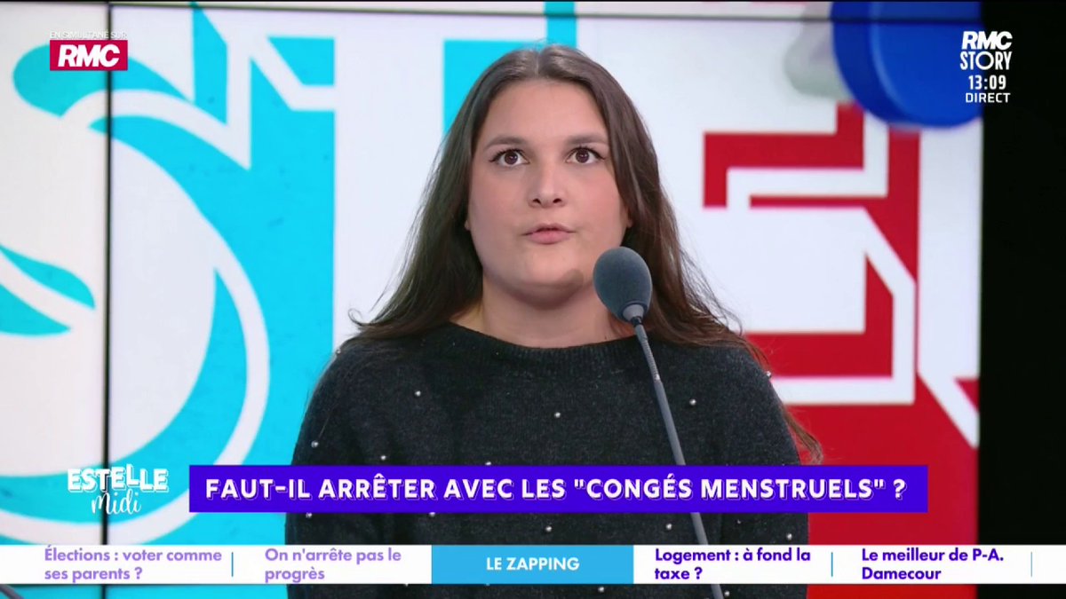 ♀️ Des congés menstruels "sans distinction de genre" 🎙️ Juliette Briens : "Ils ont bien raison de rire ostensiblement de cette fac dégénérée ! Je pensais que le pic du wokisme était passé mais non, on en est encore là : des congés menstruels non-genrés !" #EstelleMidi