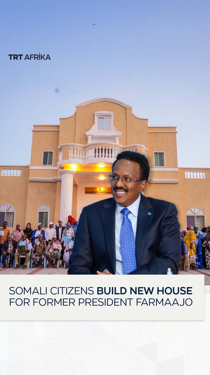 Somali citizens have built a new house for their former President Farmaajo by contributing about $300,000 from their own pockets, in an extraordinary gesture. Here’s why