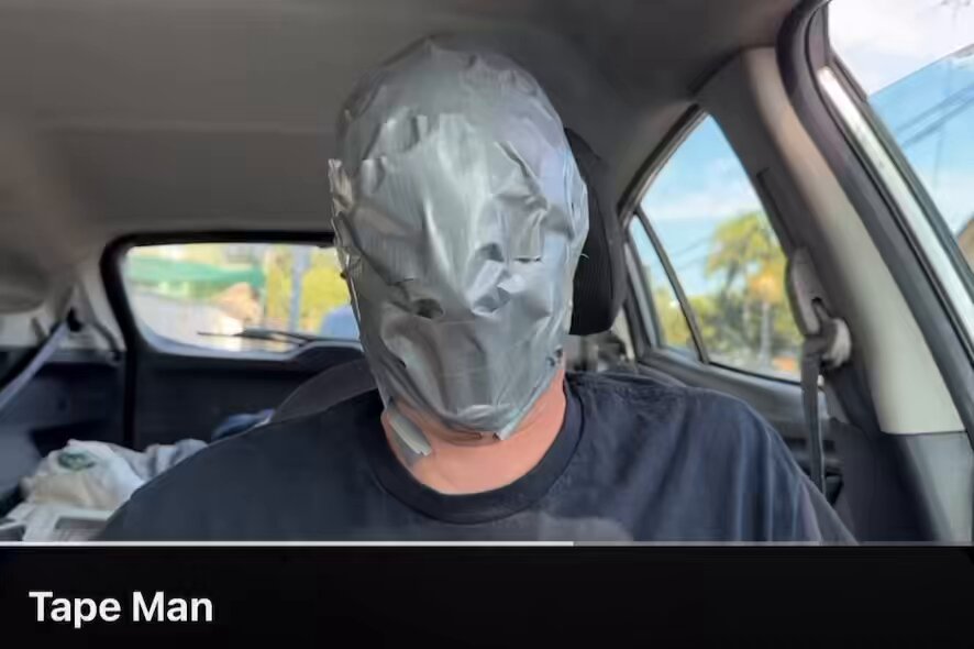 A famous YouTuber tried and filmed an experiment where he completely wrapped his head and face with tape to show his followers how long he could endure without oxygen.