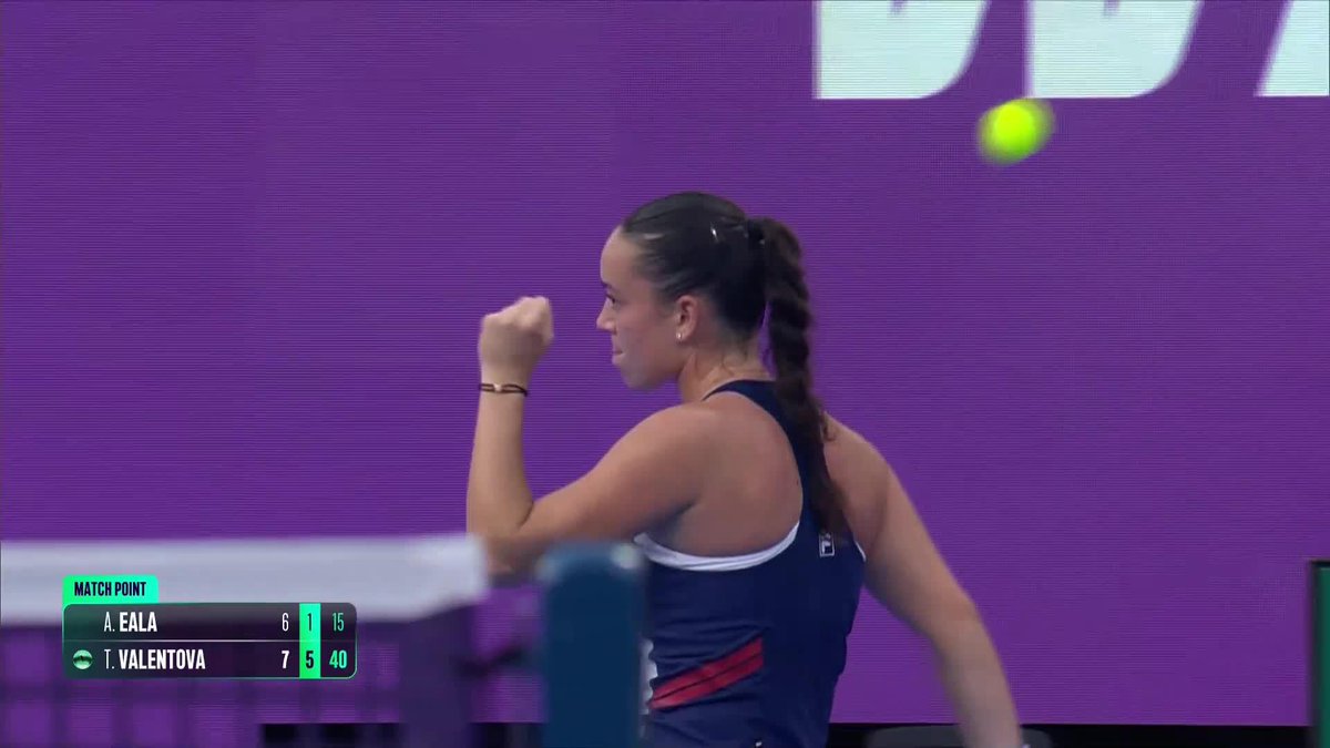 Through to Round 2 ✌️ Tereza Valentova defeats Eala 7-6(6), 6-1 to move into the second round on her 1000 debut! #QatarTotalEnergiesOpen