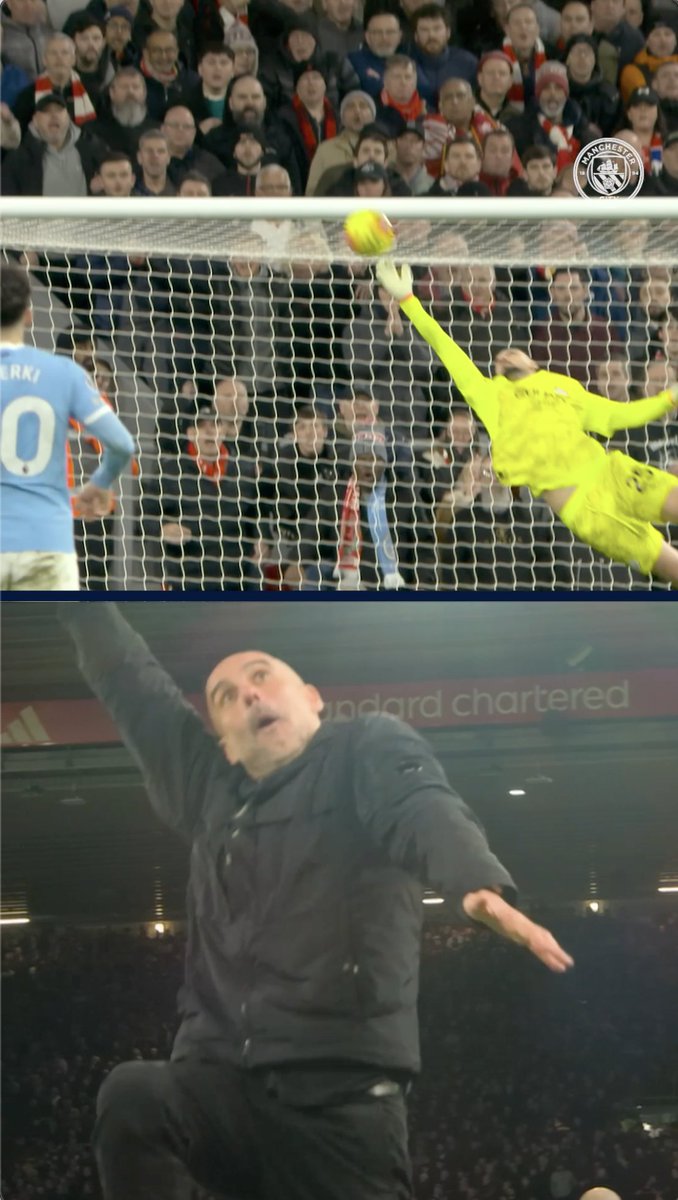 Pep's reaction to GIANLUIGI DONNARUMMA's huge save 😆🧤