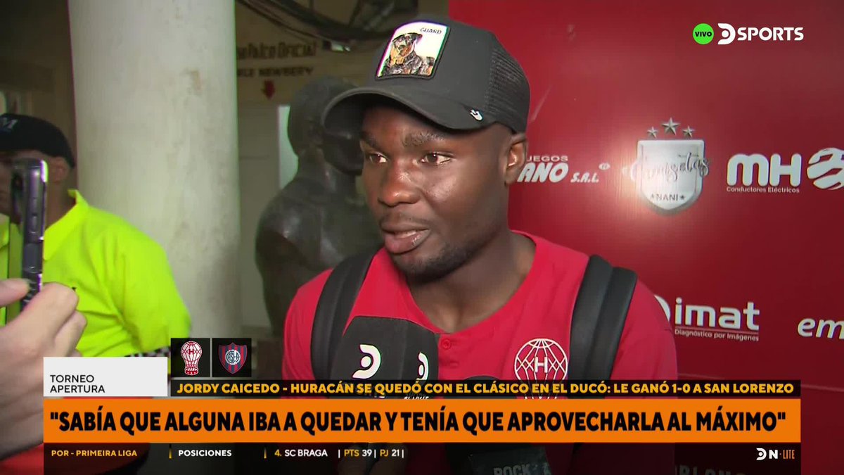 "LA DECISIÓN DE VENIR LA TOMÉ PENSANDO EN PODER IR AL MUNDIAL" 🇪🇨⚽️ 🗣️ La palabra de Jordy Caicedo, autor del gol de Huracán en el clásico ante San Lorenzo. 🎙️ @JoselitoAmado en #DSPORTSNoticiasLite con Manuel Olivari y @SolcitoRivas10