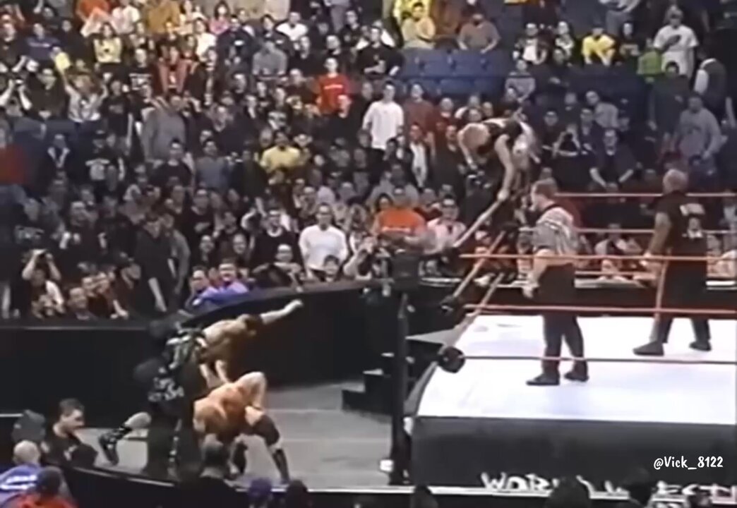 Brock Lesnar and Batista vs Tazz and Spike Dudley 02 18 2002 Chicago, Illinois