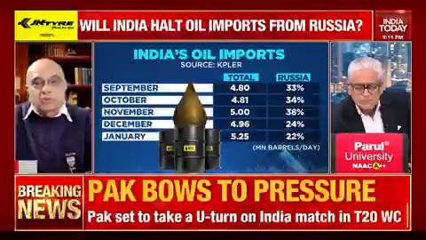 "The issue is about forcing India to turn its back on Russian energy supplies so that India buys higher-priced US energy": Strategic affairs expert Dr. Brahma Chellaney #NewsToday | @SardesaiRajdeep
