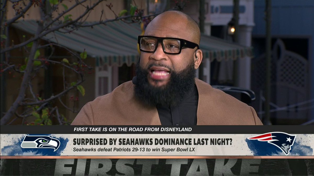 "Scheme can only save you for so long. This was just a natural butt-whooping." —Marcus Spears on the Patriots looking "undermanned" in the Super Bowl 😯