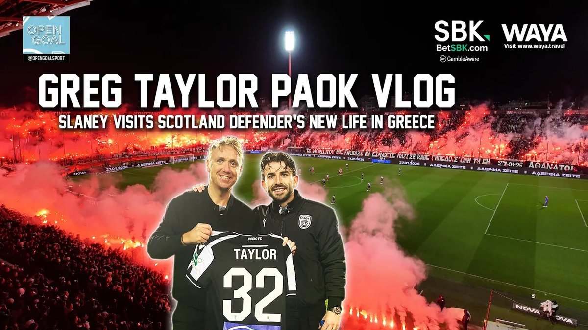 🤝 Greg Taylor on Joe Hart. ✈️🇬🇷 Slaney's first vlog of 2026 takes him to Thessaloniki to catch up with Taylor at PAOK FC, talking life in Greece and reflecting on his time at Celtic. 🆕 Watch now on YouTube: W/SBK