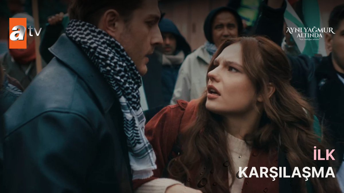 ATV'de yayımlanan Aynı Yağmur Altında isimli dizide Gazze protestosunda tanışan 2 karaktere yer verildi.