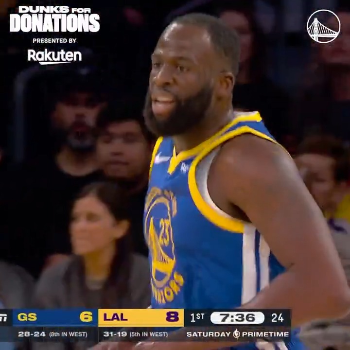 The Dubs have 150 dunks so far this season, resulting in $375,000 raised for the Warriors Community Foundation, courtesy of Rakuten Dunks for Donations || #DubNation