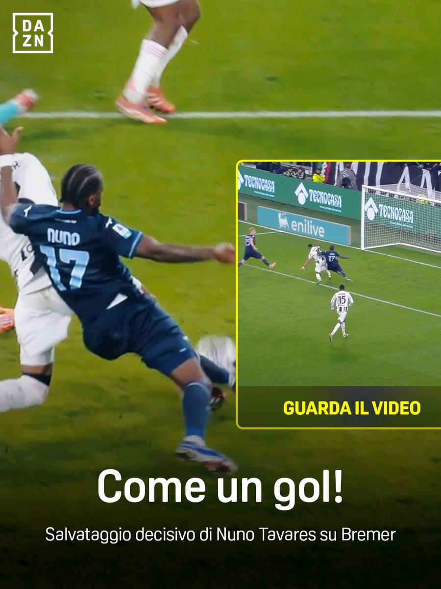 Nuno Tavares miracoloso, come un gol❗️ #JuveLazio #DAZN