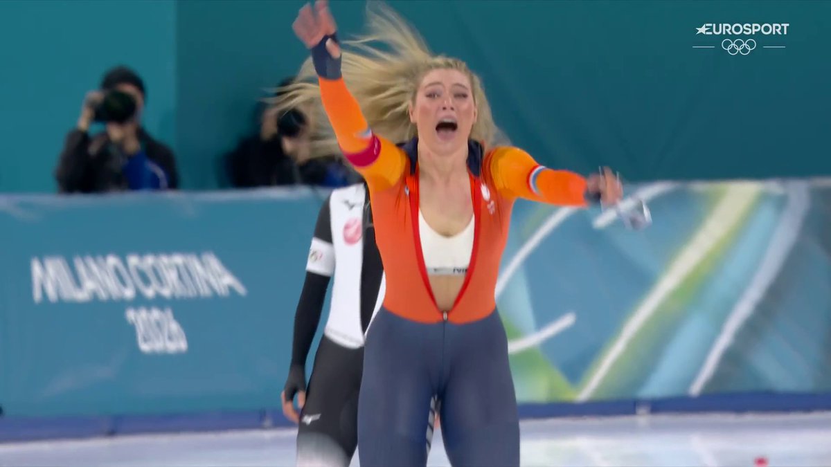 👑 JUTTA ES LA REINA 🥇 🤩 La mediática neerlandesa supera a su compatriota Femke Kok con récord olímpico y conquista el oro en los 1000m en #MilanoCortina2026