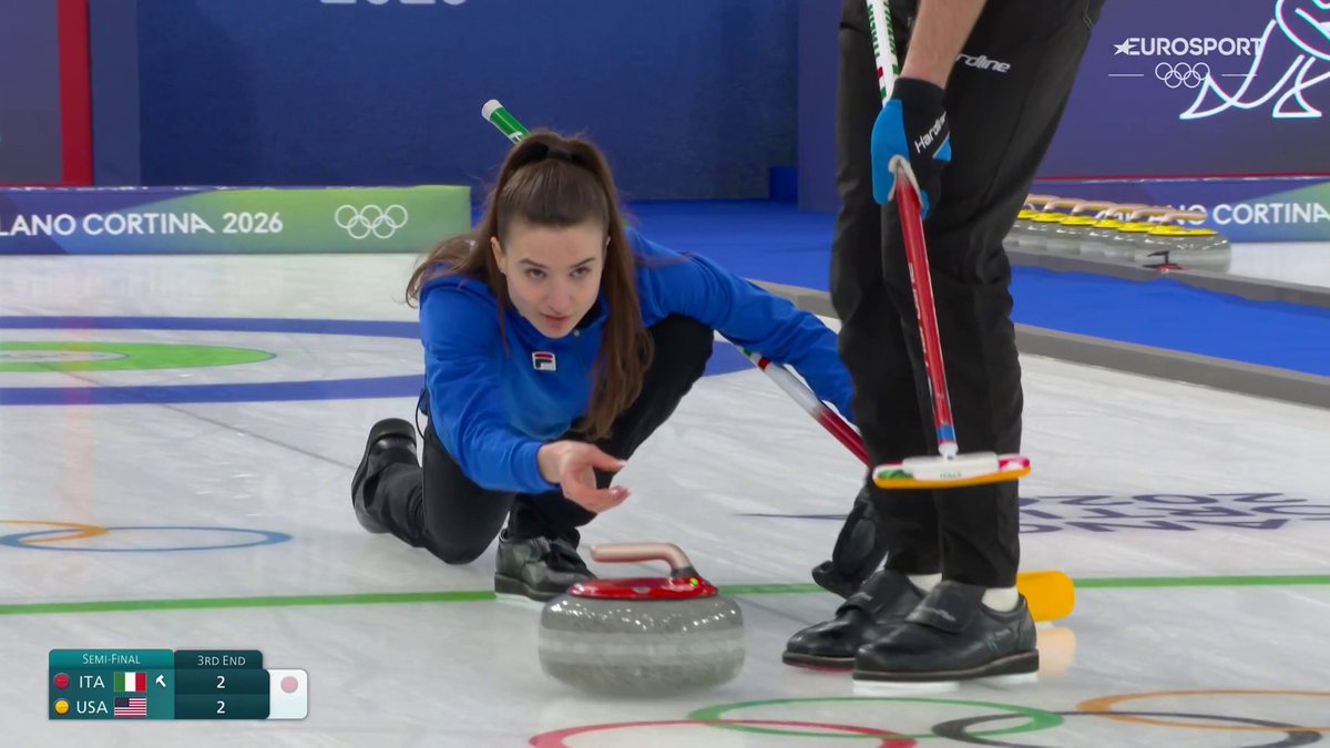 STEFANIA CONSTANTINI MAGICA! Due punti per gli azzurri nel 3° end: Italia avanti 4-2 sugli Stati Uniti.