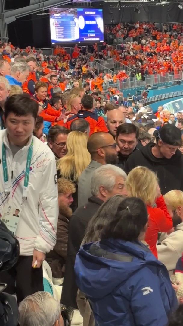 Jake Paul was left in tears of happiness after watching his fiancée, Jutta Leerdam, break an Olympic record 🥺