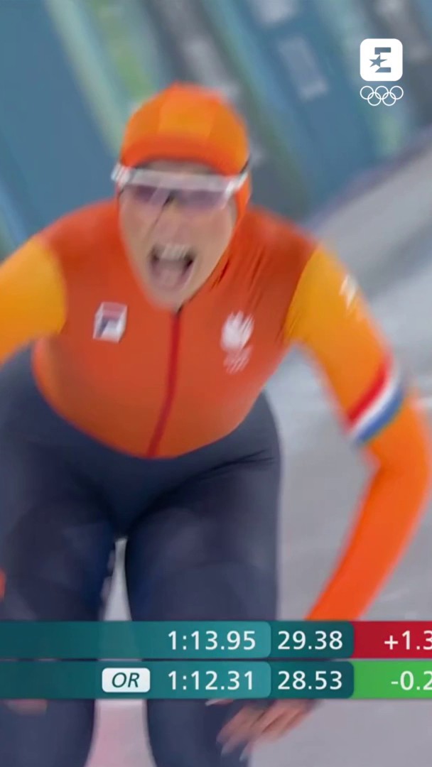 Prestazione devastante di Jutta Leerdam che si prende la medaglia d’oro e il recordo olimpico nei 1000 m dello speed skating