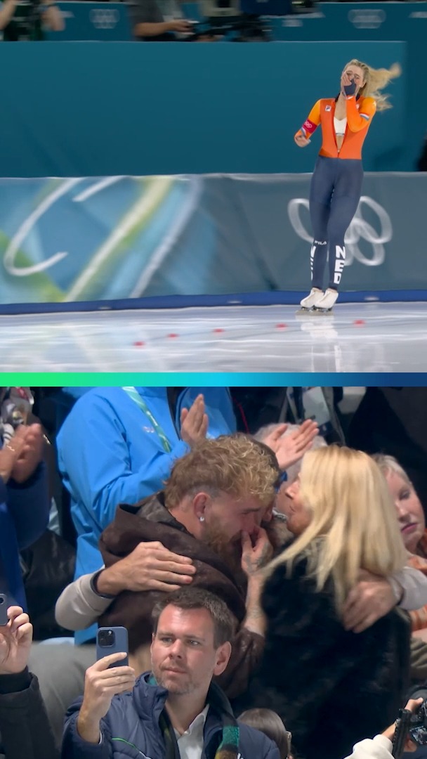 😭 Jake Paul, llorando a moco tendido con el título olímpico de su pareja, Jutta Leerdam, en #MilanoCortina2026 ❤️🩹 📺✨ Vive los Juegos Olímpicos en Eurosport y HBO Max España