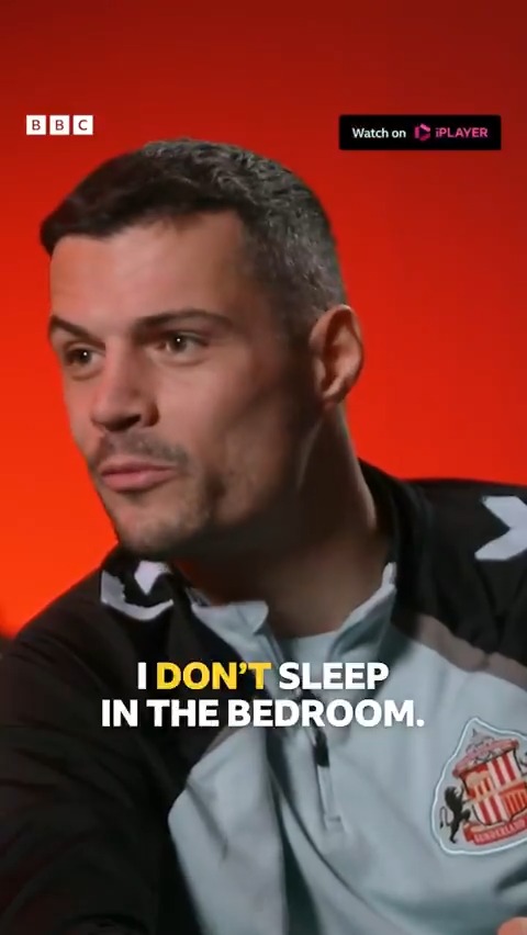 "I don't like to be alone" ❌ Granit Xhaka opens up about how much he hates to be alone, and won't even sleep in his own bedroom when his wife and kids aren't home.