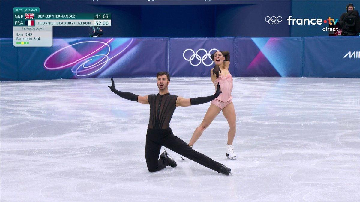 ❄️⛸️#MilanoCortina "Vogue", voguing et record de la saison ! Les patineurs français Guillaume et Cizeron et Laurence Fournier Beaudry enflamment la glace