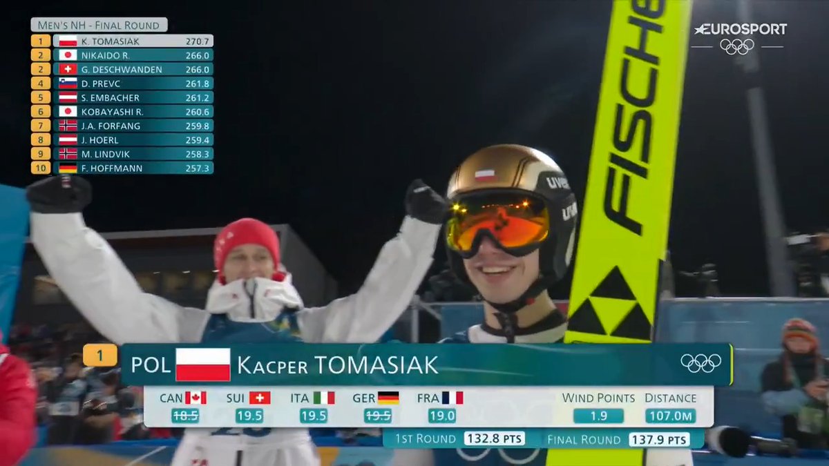 KACPER TOMASIAK WICEMISTRZEM OLIMPIJSKIM Najpiękniejszy szok we współczesnej historii polskiego olimpizmu 🤍🤍 #MilanoCortina2026 #skijumpingfamily #TeamPL #HomeOfTheOlympics