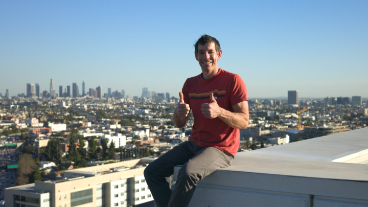 If you ask Alex Honnold to come over, he WILL climb the building.