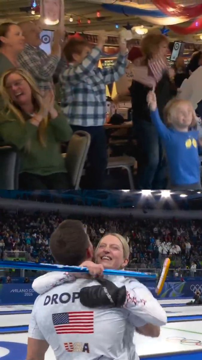 While Korey Dropkin and Cory Thiesse clinched a spot in the Gold medal game, their loved ones were over the moon back home in Duluth, MN. ❤️ #WinterOlympics
