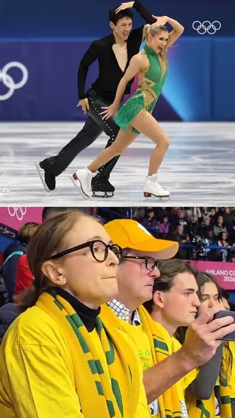 POV: When your daughter is a figure skater who competed at her first Olympic Games🤩 The emotion as Holly Harris competes on Olympic ice. 🥹🫣😍 Her family's reaction makes us cry! ISU Figure Skating I AUS Olympic Team I Milano Cortina 2026