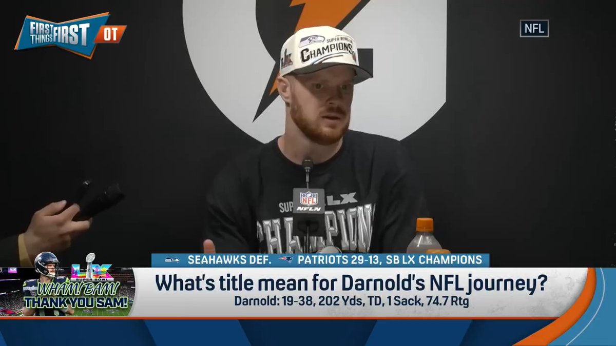 “Maybe my kid can be an astronaut… The football story is almost secondary here. There’s a real life lesson in Sam Darnold’s perseverance.” Danny Parkins explains why Darnold’s story meant so much: