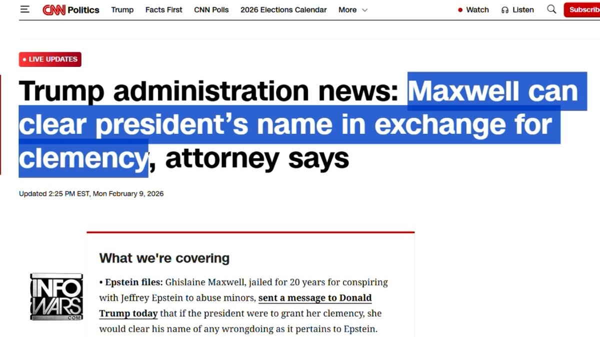BREAKING: Ghislaine Maxwell Sends Message To Trump Asking For Clemency If She Clears Trump's Name After Previously Pleading The 5th & Refusing To Answer Questions In Epstein Probe Democrats Claim There Are More Than '3 Dozen Associates, Family Members, & Individuals Directly Associated With Donald Trump' In The Files Trump Needs To Expose Everything NOW Before The Deep State Media Campaign Successfully Deceives The Nation & The World!