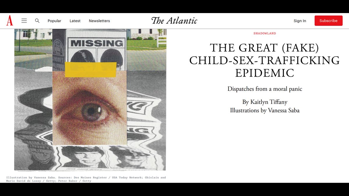 In 2021, The Atlantic Published A Story Called "The Great (Fake) Child Sex-Trafficking Epidemic" Where They Attempted To Debunk What Is Now Being Revealed Through The Massive Epstein File Dump Steve Jobs Widow, Laurene Powell Jobs, Has Been To Epstein's Island Many, Many Times & Owns The Atlantic, So Is That Why The Magazine Is Running Cover For Pedo Crimes Exposed In The Epstein Files? PLUS, The Atlantic Called Alex Jones During The Broadcast Today Right After He Mentioned This!
