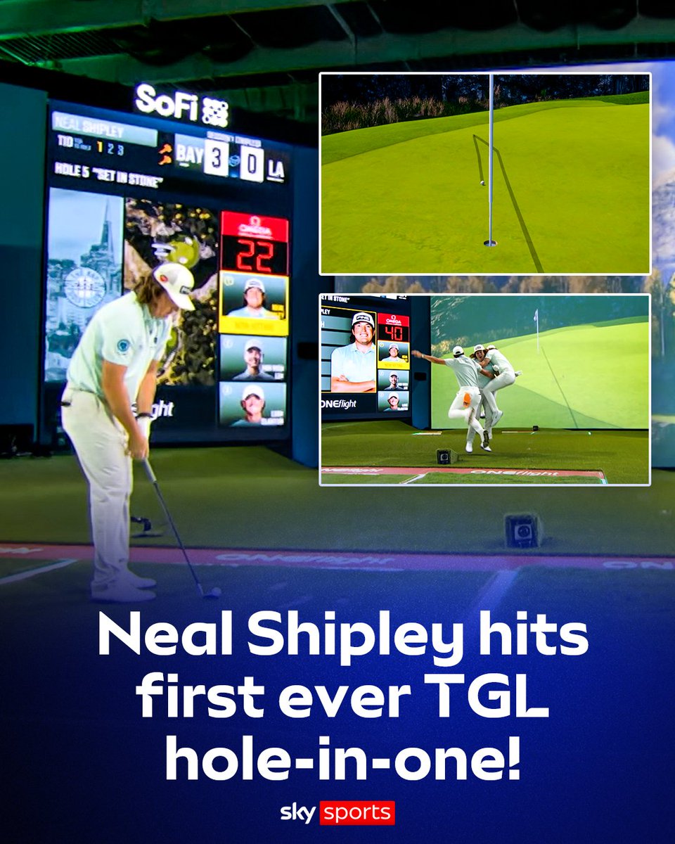 The first hole-in-one in TGL history! 🤩 Take a bow, Neal Shipley 👏