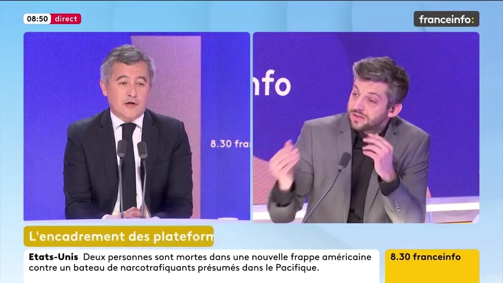 🔴 Quel intérêt du ministère de la Justice dans l'affaire Epstein ? ➡️ "Toute infraction intéresse le ministère de la Justice. [...] Moi, ce que j'aimerais, c'est qu'on passe de la politique de la dépêche AFP ou de la déclaration à la politique de la plainte", dit Gérald Darmanin
