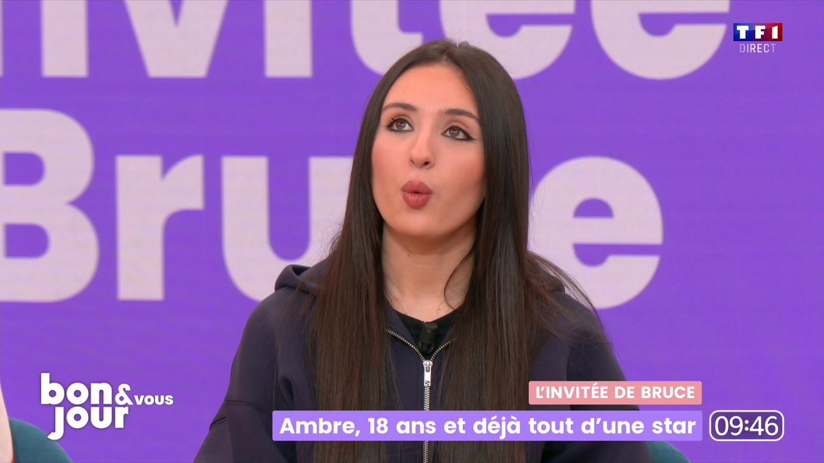 🗣️ "La chanteuse qui m'inspire le plus ? C'est une évidence, Lady Gaga. J'adore les chansons de Mylène Farmer, de Calogero, de MC Solaar" Ambre, grande gagnante de la Star Académy, répond aux questions de Bruce Toussaint dans #BonjourLaMatinaleTF1