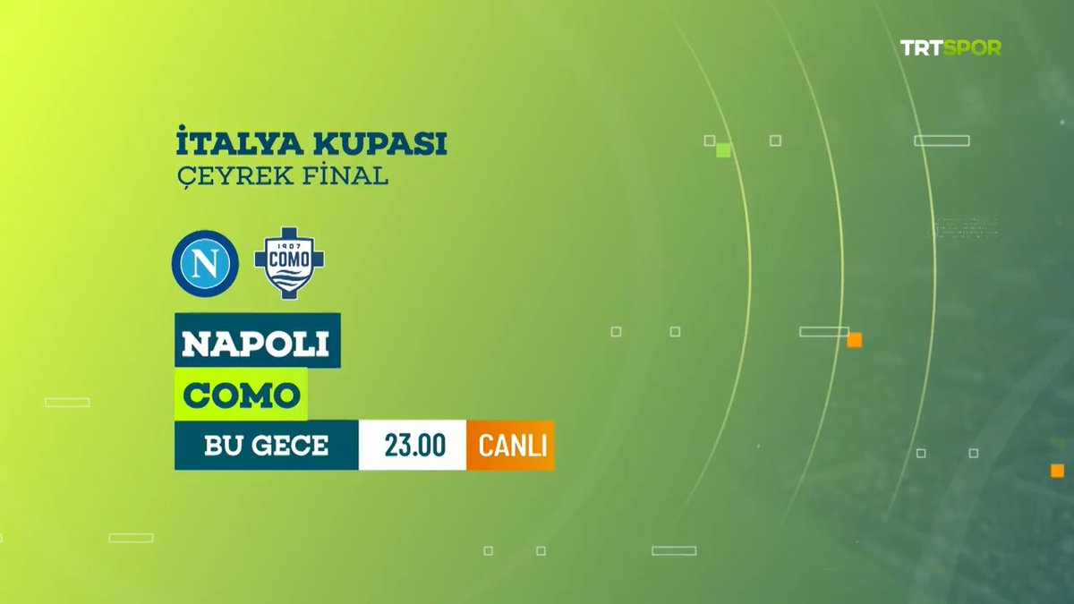 🇮🇹🏆 İtalya Kupası'nda çeyrek final heyecanı TRT Spor'da! 🤩 Napoli 🆚 Como 📅 Bu gece 🕚 23.00 📺💻📱 TRT Spor