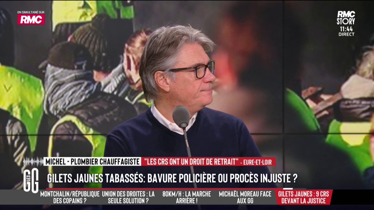 👷 Gilets jaunes tabassés dans un Burger King. 📞 Michel, plombier chauffagiste, au 3216 ; "Le CRS a un droit de retrait. C'est une bavure. Moi j'étais sur les Champs-Élysées, ils nous disaient : 'On n'attend qu'une chose, c'est vous péter la gueule'." #GGRMC