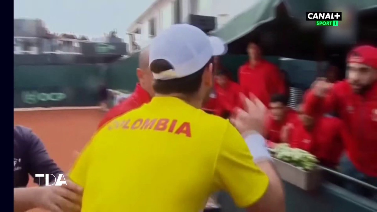 #TDA 🌍 : Les supporters marocains 🇲🇦 n'ont pas supporté la provocation du colombien Nicolas Mejia lors de la Coupe Davis à Casablanca 🎾