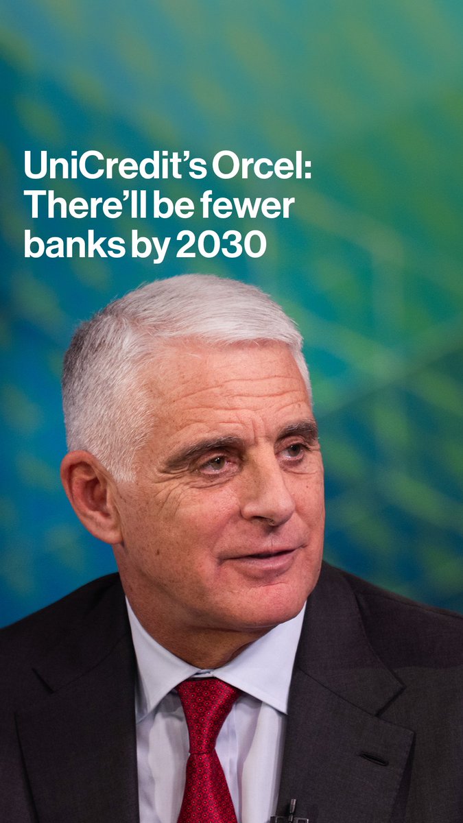 "Some will consolidate, some will be wiped out." UniCredit CEO Andrea Orcel tells Francine Lacqua he's "convinced" there will be fewer banks by 2030