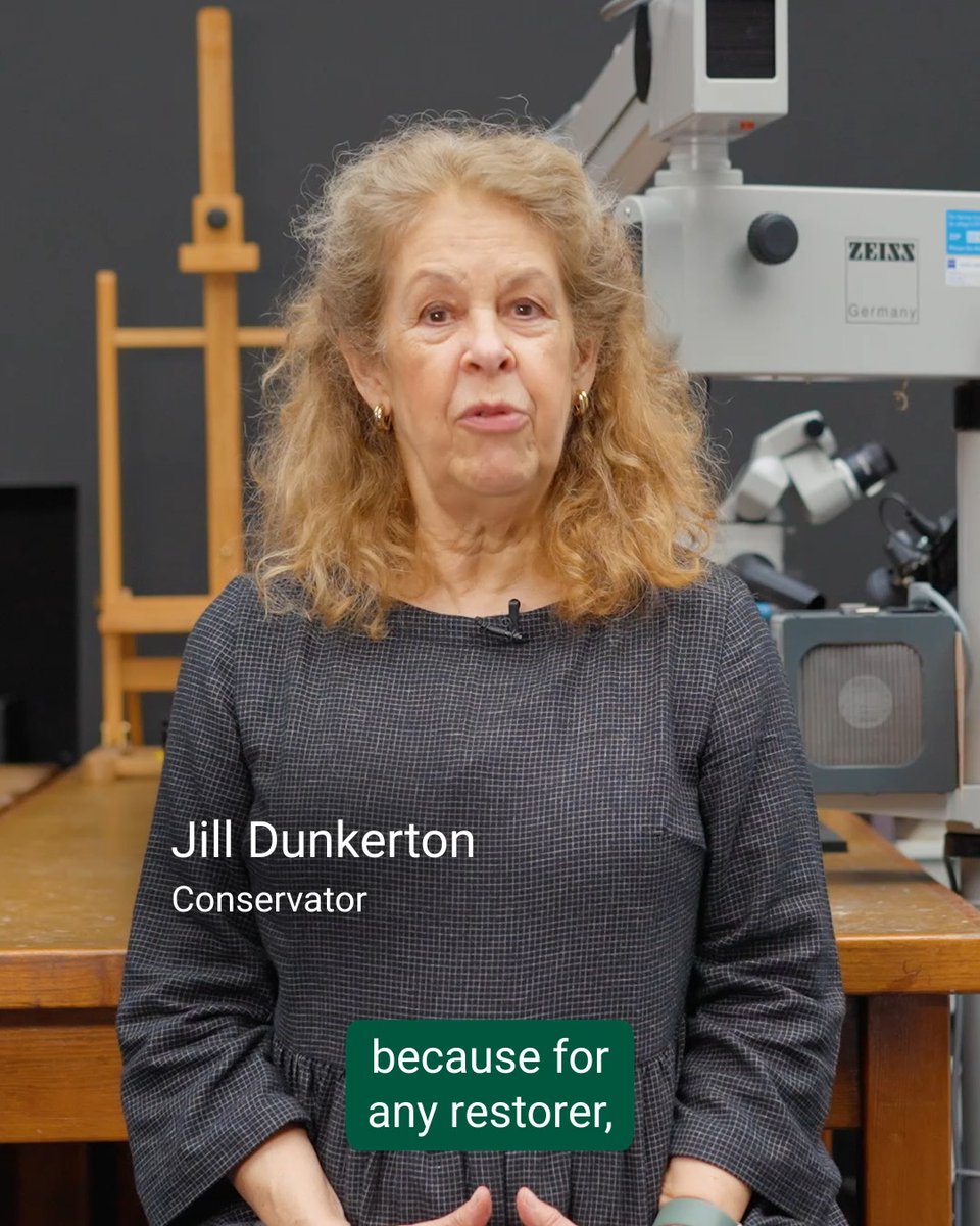 How do you clean a 600-year-old portrait? 🫧 Join Conservator Jill Dunkerton as we learn more about the recent conservation of Jan van Eyck’s spectacular ‘Portrait of a Man’, a work thought to be a self portrait of the artist.