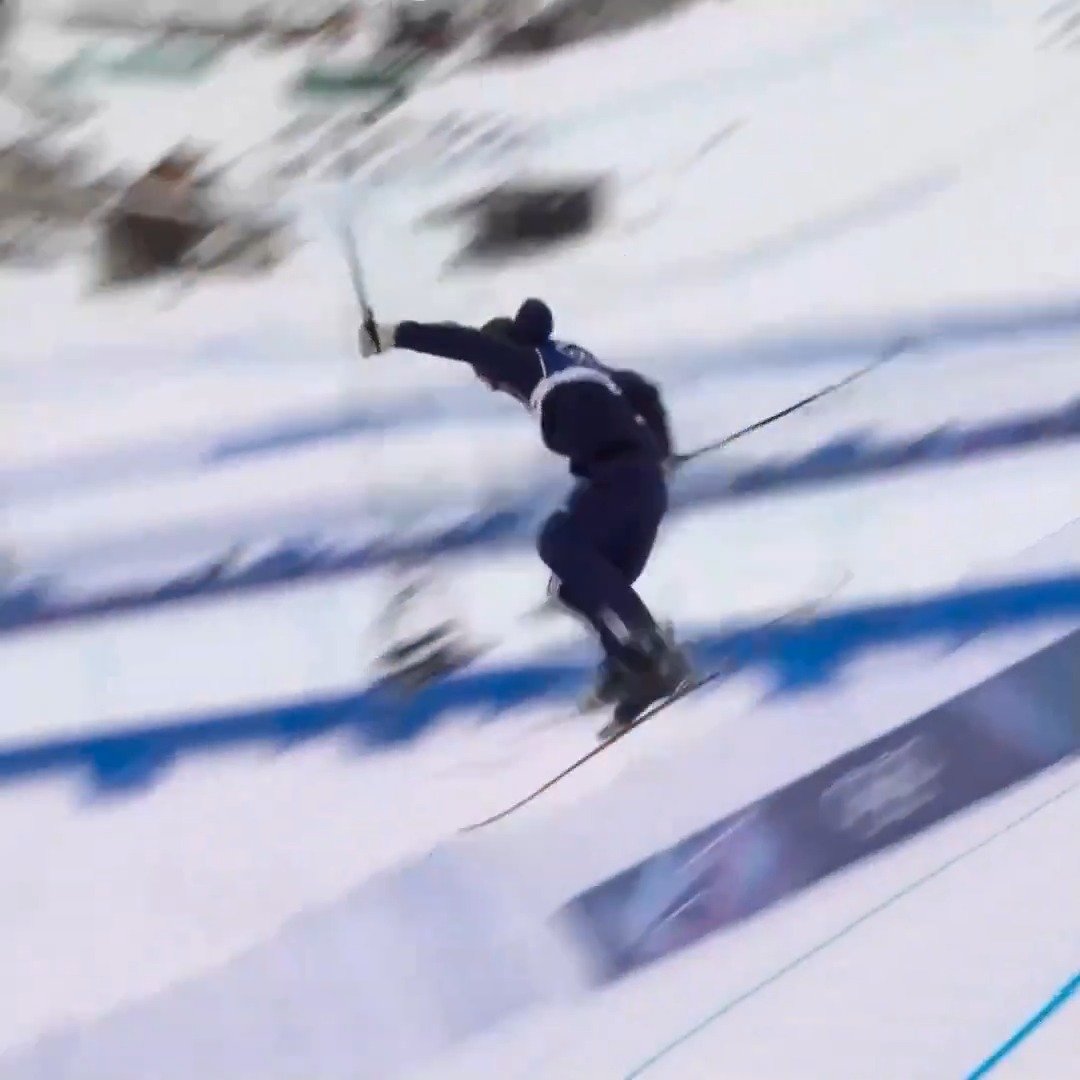 Defending gold medalist Alex Hall with a great 2nd run in the freeski men's slopestyle. 🔥