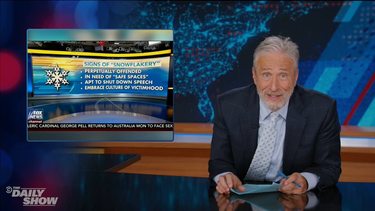 .Jon Stewart: "These people... are so triggered by someone singing in Spanish for 20 minutes, they needed to create their own safe-space alternative halftime show"