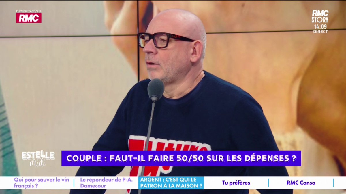 💶 Couple : faut-il 50/50 sur les dépenses ? 🎙️ frédéric hermel🇫🇷 : "Quand c'est toujours la même personne qui paie, c'est insupportable... J'ai arrêté une relation parce que la fille ne voulait jamais rien payer ! "Je te laisse m'inviter", c'est horrible !" #EstelleMidi