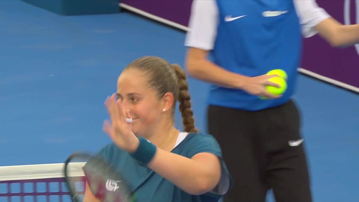 Top 10 victory secured 💪 Jelena Ostapenko defeats Alexandrova in straight sets! #QatarTotalEnergiesOpen