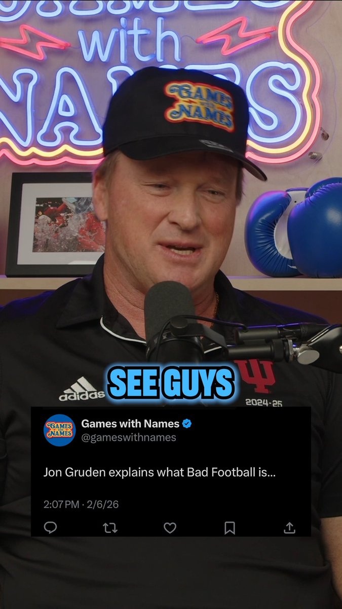Jon Gruden explains what bad football is 🏈 📺 Watch the full episode out now on YouTube!