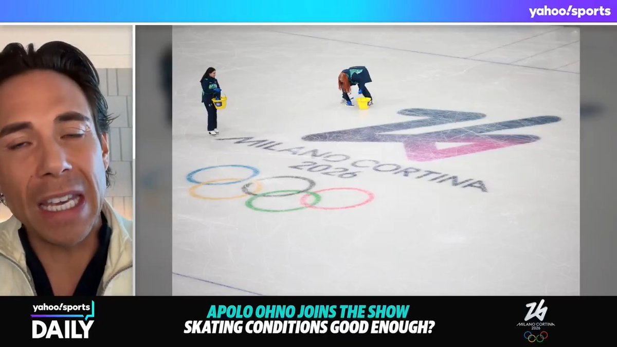 .Apolo Anton Ohno on the ice conditions for speed skating at the #WinterOlympics ⛸️ (via Yahoo Sports Daily)