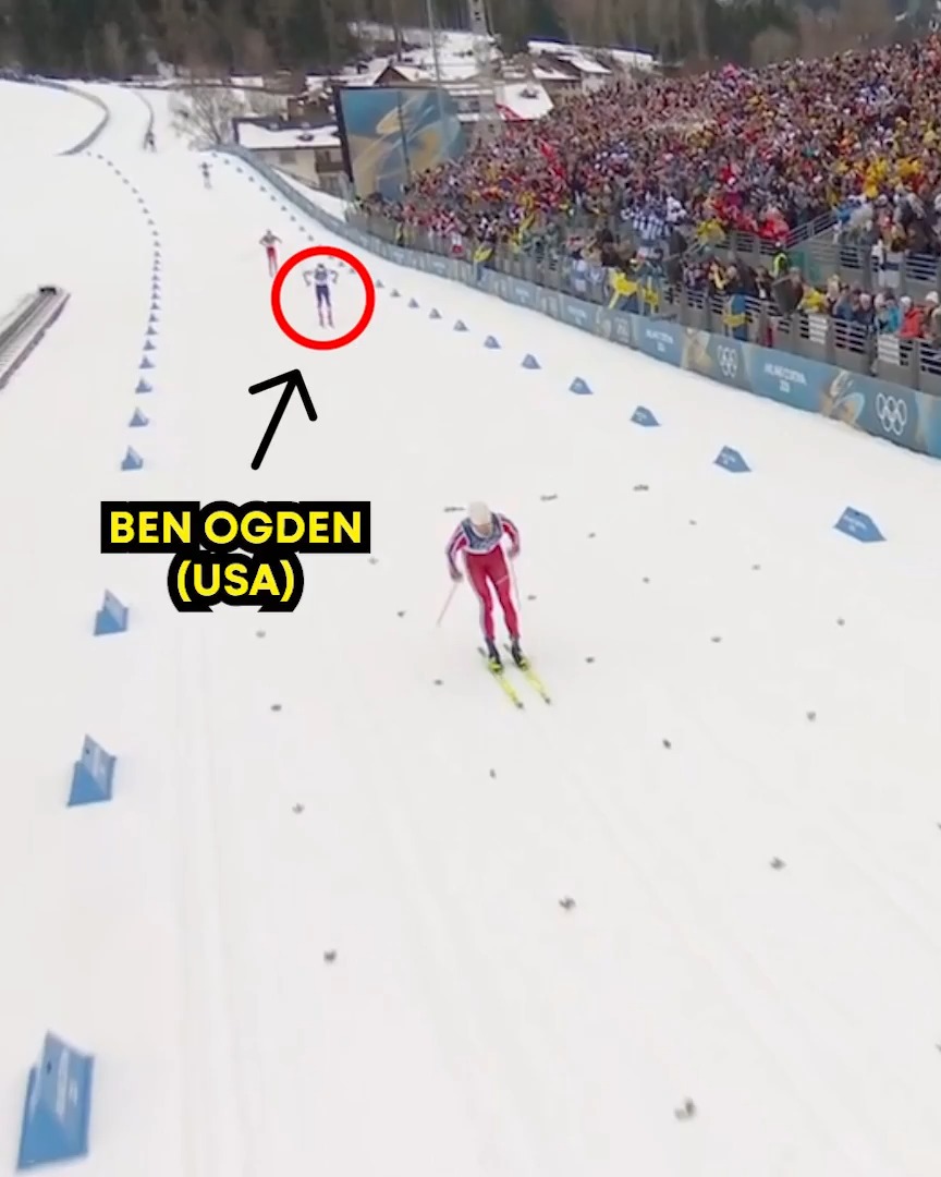 Ben Ogden goes full-tilt down the stretch to break America's 50-year men's cross-country medal drought. 🥈😤 #WinterOlympics