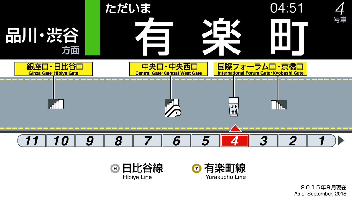 山手線の車内表示をパワポで再現！ #パワポで再現