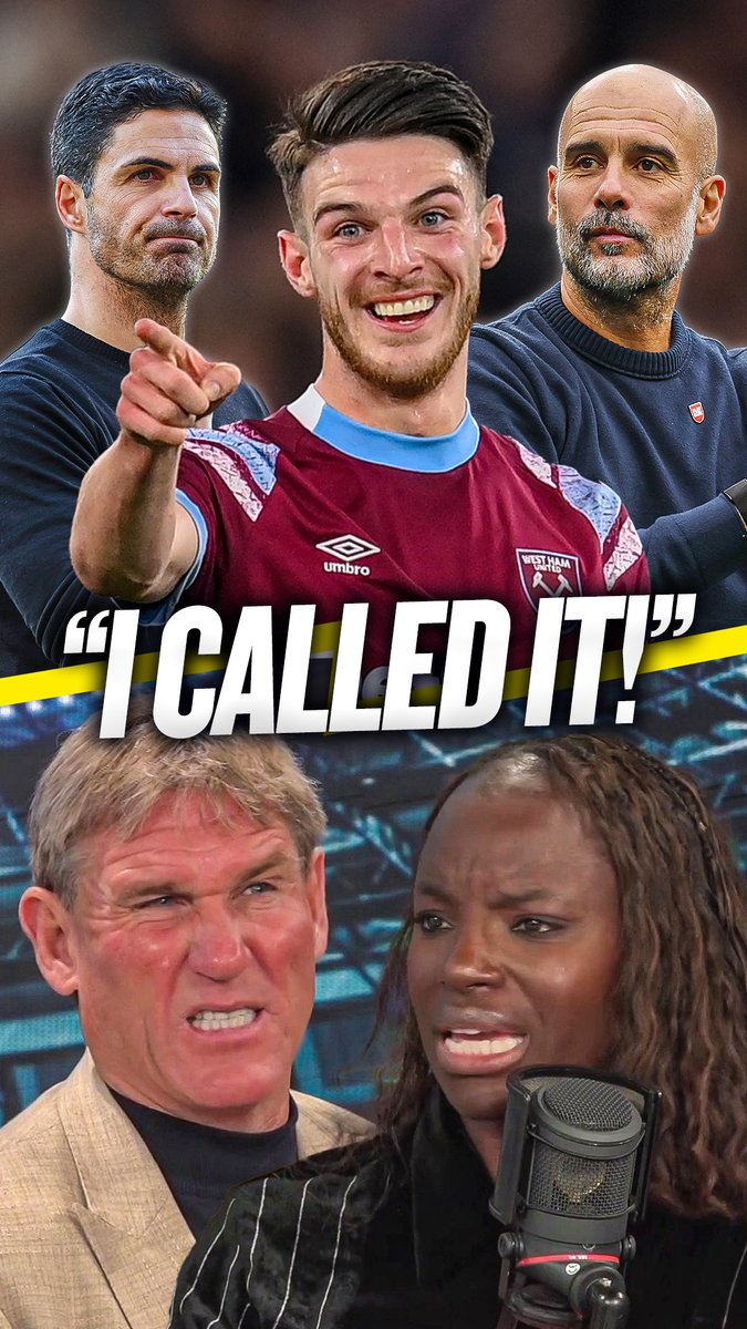 ✅ "Everything I said about that Declan Rice transfer happened... I called it!" Eni Aluko insists her theory that Arteta asked Guardiola to bid for Declan Rice to push through his #AFC move was proved correct! 👀