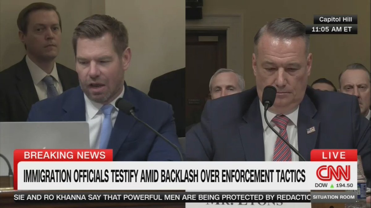 Rep. Swalwell: Will you apologize to the family of Renee Good for being called a domestic terrorist by Trump and his leadership? ICE Chief Todd Lyons: No