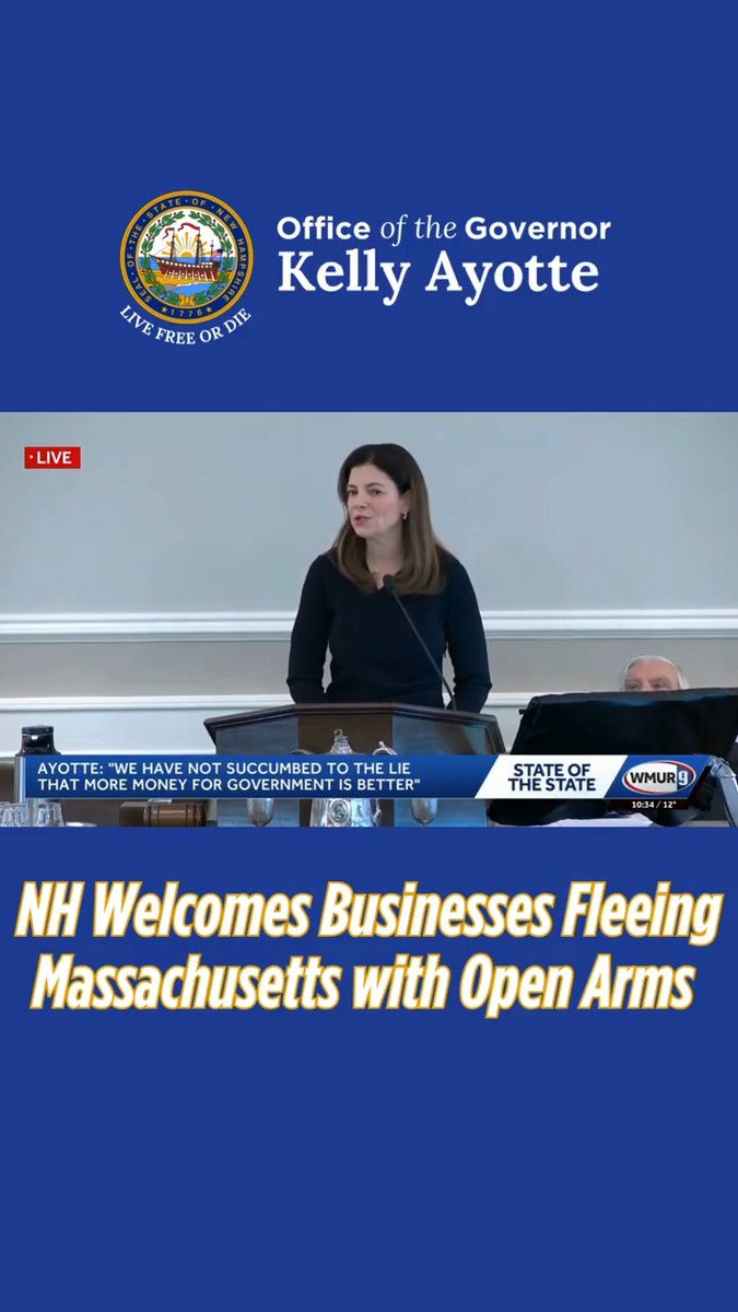 New Hampshire is proud to have one of the best business tax climates in America, and just last year, six companies and 500 jobs moved here from Massachusetts. We'll keep welcoming businesses in Massachusetts and beyond who are fleeing higher taxes with open arms.