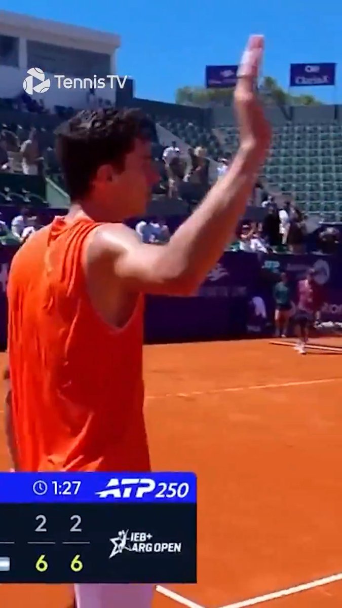 A tactical masterclass 👨‍🎓 Buenos Aires native Juan Manuel Cerúndolo shines on home turf with a 6-2, 6-2 victory over No. 5 seed Altmaier. IEB+ Argentina Open | #ArgOpen2026