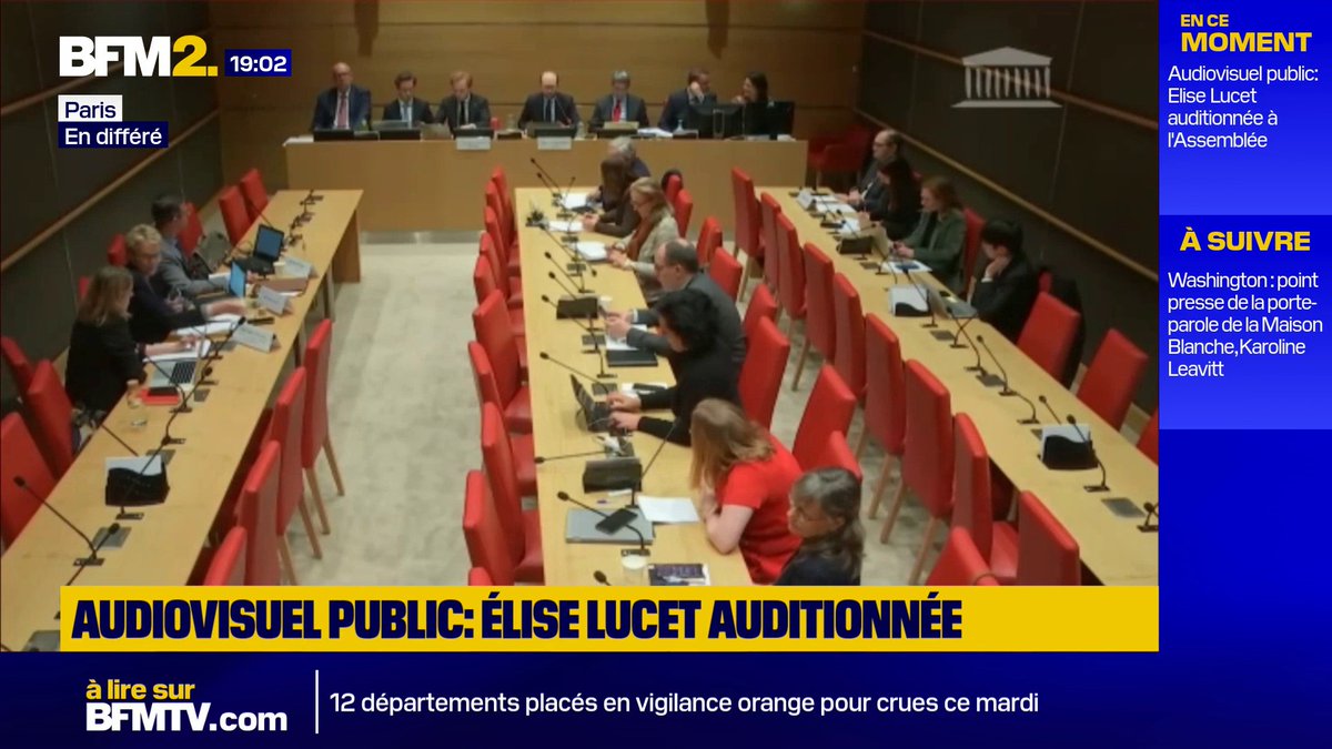 "J'en ai marre d'entendre qu'on utiliserait des cartes de crédit de France Télévisions pour faire n'importe quoi, c'est faux, c'est archi faux !", réagit Élise Lucet à la question de la députée RN Caroline Parmentier lors de la Commission d'enquête sur l'audiovisuel public #BFM2